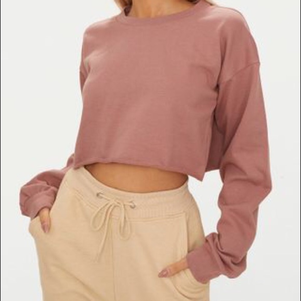 PrettyLittleThing Mauve Cut Off Sweater